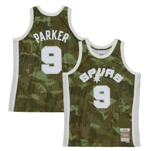 Tony Parker Incontournable San Antonio Spurs Hardwood Classics 2000/01 Ghost Green Swingman Jersey Camo - Événement exclusif - Soyez l'un des premiers à avoir ce maillot