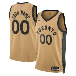 Toronto Raptors Incontournable Nike Unisex 2023/24 Custom Swingman Jersey Gold City Edition - Maillot de collection - Un bijou pour les amateurs