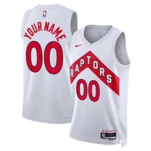 Toronto Raptors Nike Dashing Unisex Swingman Custom Jersey White Association Edition - Vêtement de fan emblématique - Montrez votre amour pour l'équipe