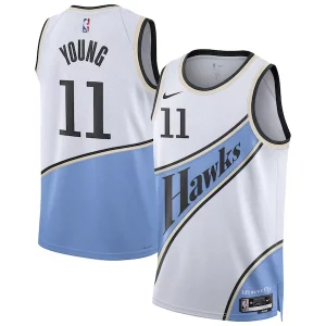 Trae Young Atlanta Hawks Exquisite Nike Unisex 2024/25 Swingman Player Jersey City Edition White - Offre d'achat groupé - Achetez avec vos amis et économisez