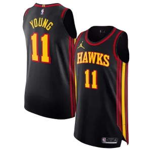 Trae Young Atlanta Hawks Jordan Élégant Brand Authentic Player Jersey Statement Edition Black - Édition limitée - Uniques dans leur genre