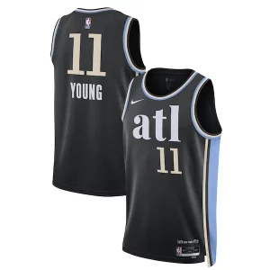 Trae Young Atlanta Hawks Nike Unisex 2023/24 Swingman Exquisite Jersey Black City Edition - Édition limitée - Uniques dans leur genre