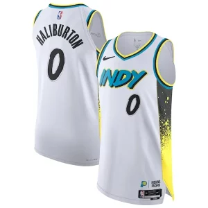 Tyrese Haliburton Indiana Pacers Nike 2024/25 Authentic Player Exceptionnel Jersey City Edition White - Édition commemorative - Souvenez-vous des moments inoubliables