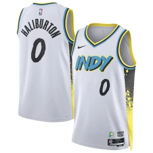 Tyrese Haliburton Indiana Pacers Nike Unisex 2024/25 Swingman Player Distingué Jersey City Edition White - Garantie satisfaction - Si vous n'êtes pas satisfait