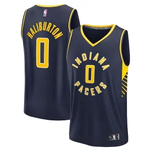 Tyrese Haliburton Indiana Pacers Youth Fast Break Replica Player Sophistiqué Jersey Icon Edition Navy - Maillot authentique - Reproduit avec soin
