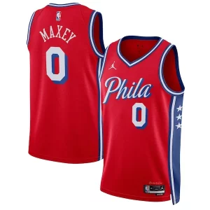 Tyrese Maxey Philadelphia 76ers Distingué Jordan Brand Unisex Swingman Jersey Statement Edition Red - Confort et style combinés - Pour un look exceptionnel