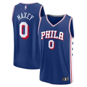 Tyrese Maxey Philadelphia 76ers Fast Break Replica Player Vibrant Jersey Icon Edition Royal - Maillot authentique - Reproduit avec soin