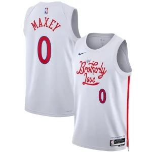 Tyrese Maxey Philadelphia 76ers Nike Unisex 2022/23 Swingman Jersey Commémoratif City Edition White - Collectionner ce maillot rare - Augmentez la valeur de votre collection