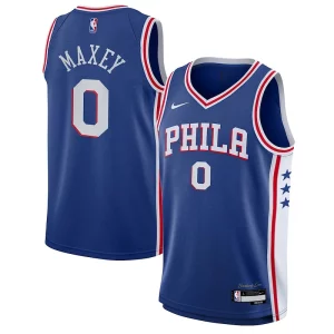 Tyrese Maxey Philadelphia 76ers Nike Youth Swingman Jersey Icon Edition Sophistiqué Royal - Maillot de qualité supérieure - Durable et résistant