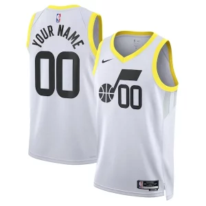 Utah Jazz Nike Unisex Swingman Custom Jersey White Commémoratif Association Edition - Parfait pour le match jour - Montrez votre support avec style