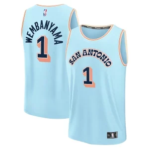 Victor Wembanyama San Antonio Spurs 2024/25 Fast Break Personalisable Player Jersey City Edition Light Blue - Offre d'achat groupé - Achetez avec vos amis et économisez