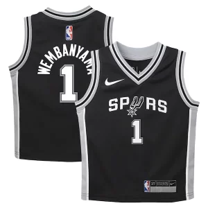 Victor Wembanyama Haut de gamme San Antonio Spurs Nike Toddler Swingman Player Jersey Icon Edition Black - Style contemporain - Restez à la mode avec ce maillot