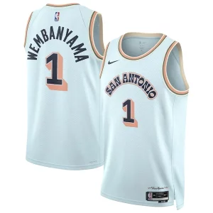 Victor Wembanyama San Antonio Spurs Nike Unisex 2024/25 Swingman Uniques Player Jersey City Edition Light Blue - Collectionner ce maillot rare - Augmentez la valeur de votre collection