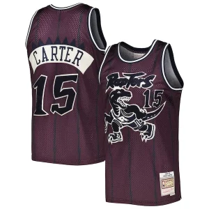 Vince Authentique Carter Toronto Raptors Hardwood Classics Off Court Swingman Jersey Purple - Pour les matchs d'athlétisme - Restez frais et confortable