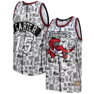 Vince Carter Toronto Raptors Éclatant 1998/99 Swingman Jersey White - Pour les matchs d'athlétisme - Restez frais et confortable