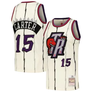 Vince Carter Toronto Unique Raptors Chainstitch Swingman Jersey Cream - Giftez-le à un fan dévoué - Livraison en temps pour les fêtes