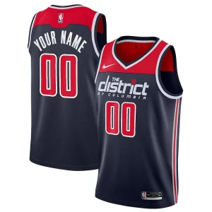Washington Wizards Nike Haut de gamme 2019/20 Custom Swingman Jersey Navy Statement Edition - Pour les matchs d'athlétisme - Restez frais et confortable