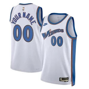 Washington Wizards Nike Unisex 2022/23 Custom Swingman Distingué Jersey Classic Edition White - Fait à la main - Un produit unique et de qualité