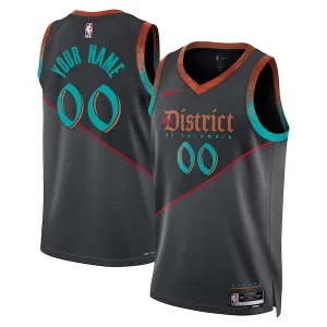 Washington Wizards Nike Unisex 2023/24 Custom Swingman Jersey Authentique Black City Edition - Pour les joueurs de basketball amateurs - Adapté à tous les styles de jeu