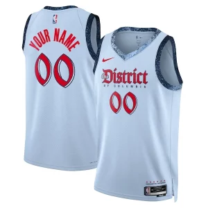 Washington Wizards Nike Unisex 2024/25 Custom Swingman Jersey City Edition Powder Captivant Blue - Idéal pour les soirées de sport - Montrez votre style