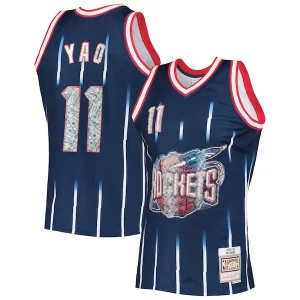 Yao Ming Houston Rockets 2002/03 Hardwood Classics NBA Classique 75th Anniversary Diamond Swingman Jersey Navy - Collectionner ce maillot rare - Augmentez la valeur de votre collection