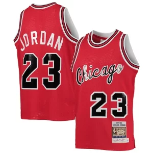Youth Chicago Bulls Michael Jordan Red 1984/85 Hardwood Classics Exclusif Authentic Jersey - Idéal pour les collectionneurs - Qualité premium garantie