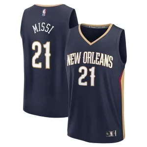 Yves Prime Missi New Orleans Pelicans Youth 2024 NBA Draft Fast Break Player Jersey Icon Edition Navy - Maillot de championnat - Revivez les victoires glorieuses