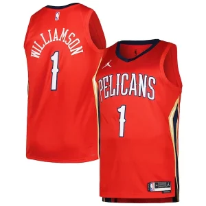 Zion Williamson New Charming Orleans Pelicans Jordan Brand Swingman Player Jersey Statement Edition Red - Idéal pour les soirées de sport - Montrez votre style
