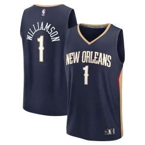 Zion Williamson New Orleans Pelicans Youth Fast Break Replica Player Jersey Moderne Icon Edition Navy - Style contemporain - Restez à la mode avec ce maillot