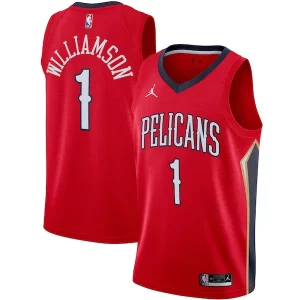 Zion Williamson New Orleans Pelicans Unique Jordan Brand 2020/21 Swingman Jersey Statement Edition Red - Maillot de marque reconnue - Faites confiance à la qualité