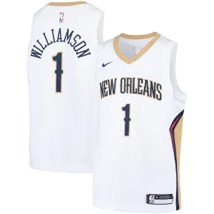 Zion Williamson New Refiné Orleans Pelicans Nike Youth Swingman Player Jersey Association Edition White/Navy - Idéal pour les soirées de sport - Montrez votre style