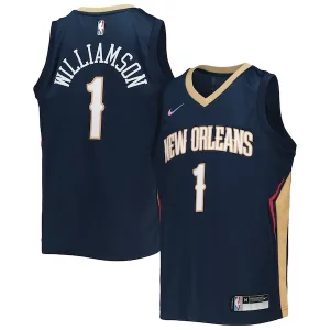 Zion Williamson New Tendance Orleans Pelicans Nike Youth 2021/22 Diamond Swingman Jersey Icon Edition Navy - Maillot de championnat - Revivez les victoires glorieuses