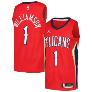 Zion Williamson Superbe New Orleans Pelicans Jordan Brand Swingman Player Jersey Statement Edition Red - Fait à la main - Un produit unique et de qualité